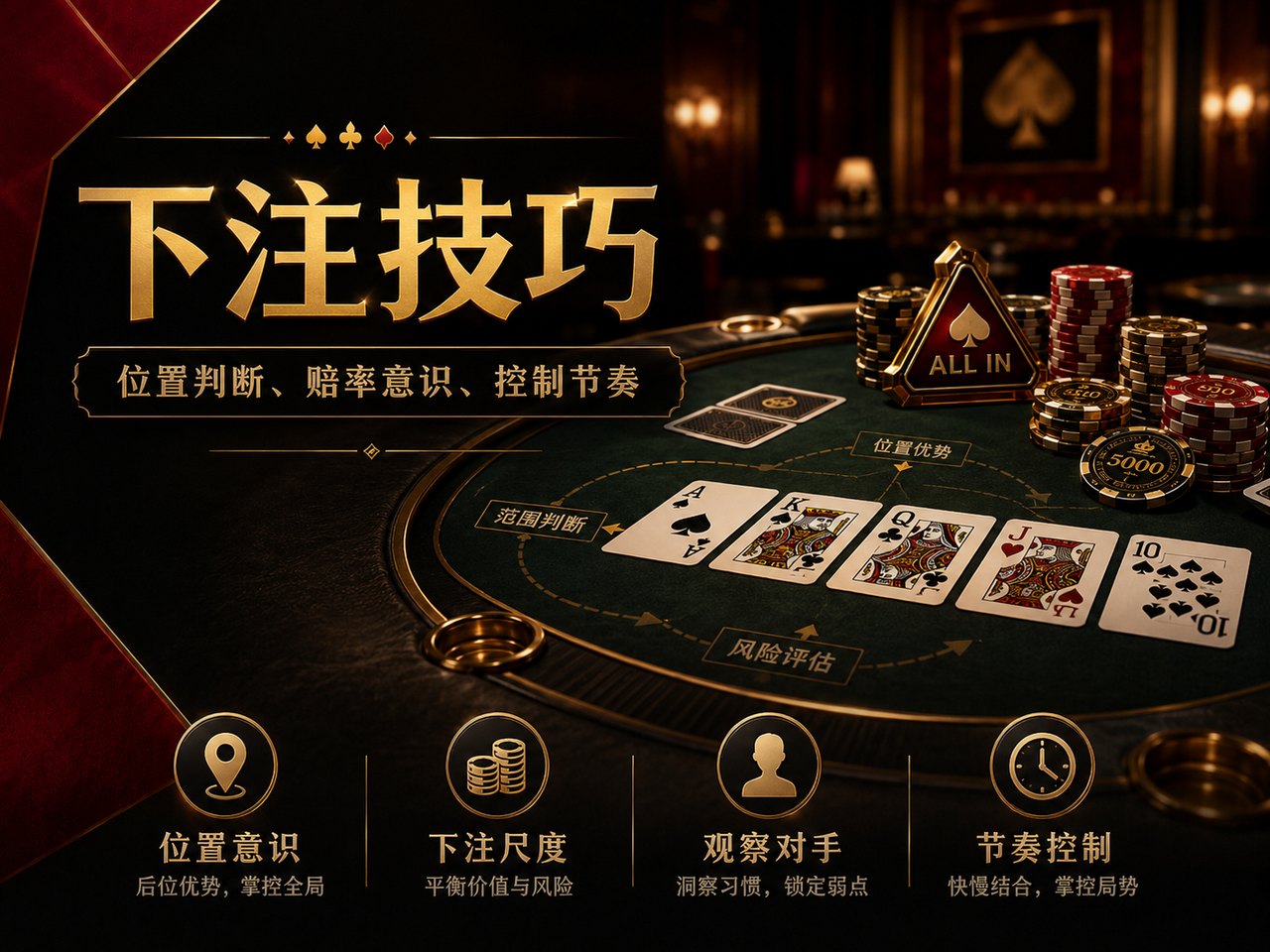德州扑克下注轮次说明：翻牌前、翻牌、转牌、河牌各看什么