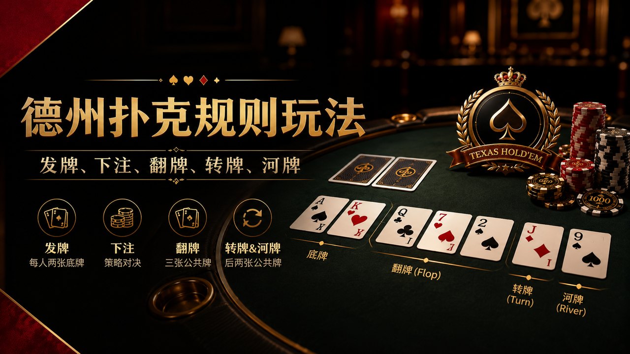 德州扑克基础规则：从两张底牌到五张公共牌
